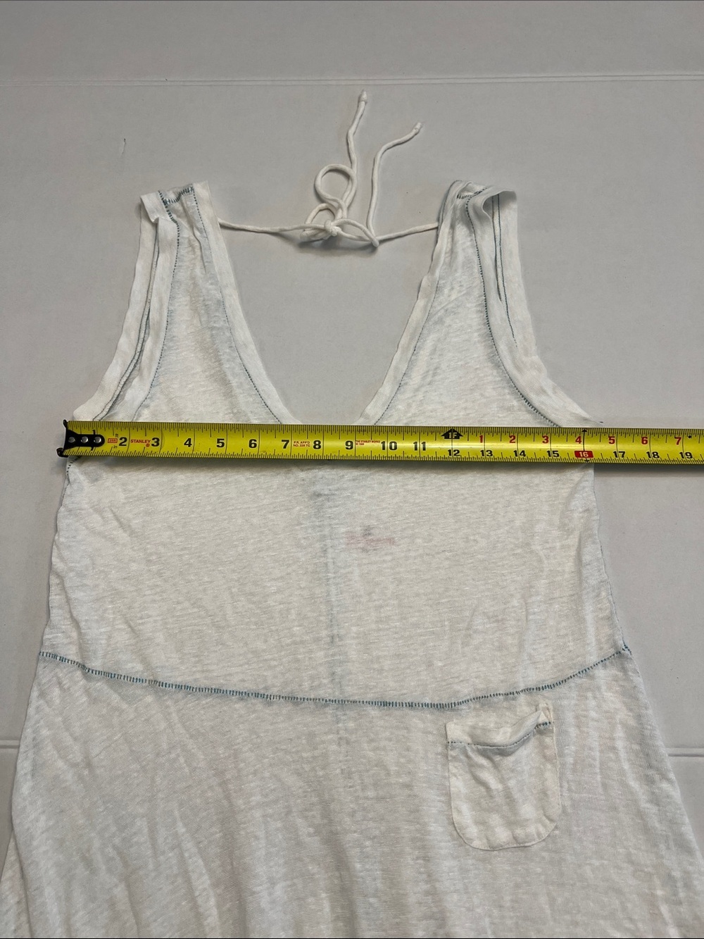 PETE & GRETA JOHNNY WAS WHITE LINEN BOHO TUNIC TOP SIZE SMALL - Picture 12 of 14